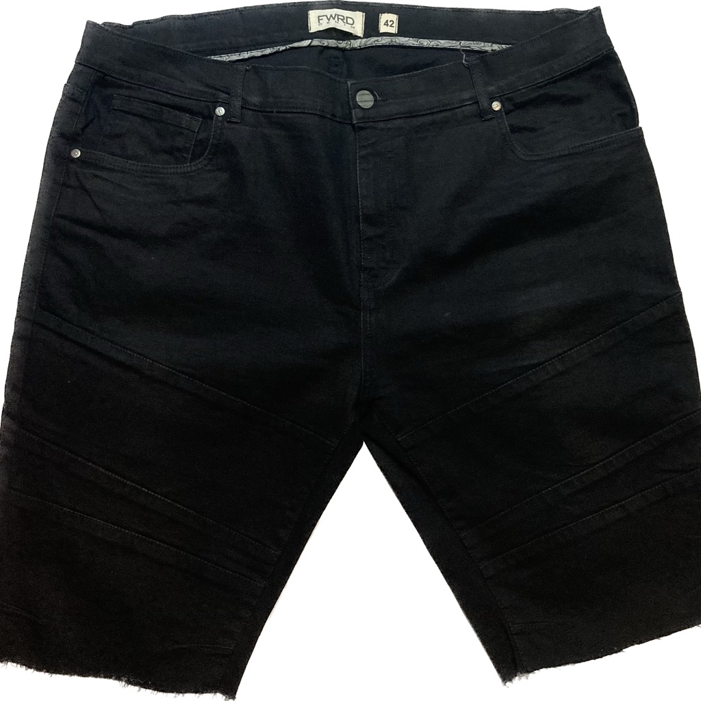 Mens Fwrd Black Denim Shorts Size 42